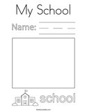 My School Coloring Page