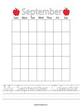 My September Calendar Worksheet