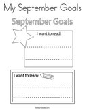 My September Goals Coloring Page