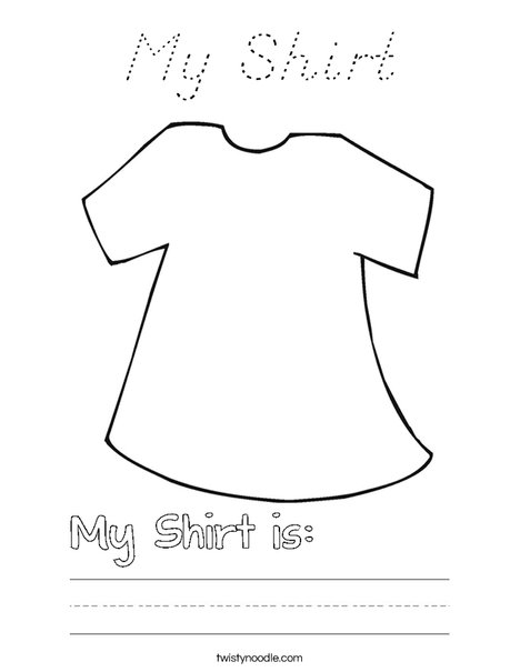 My Shirt Coloring Page