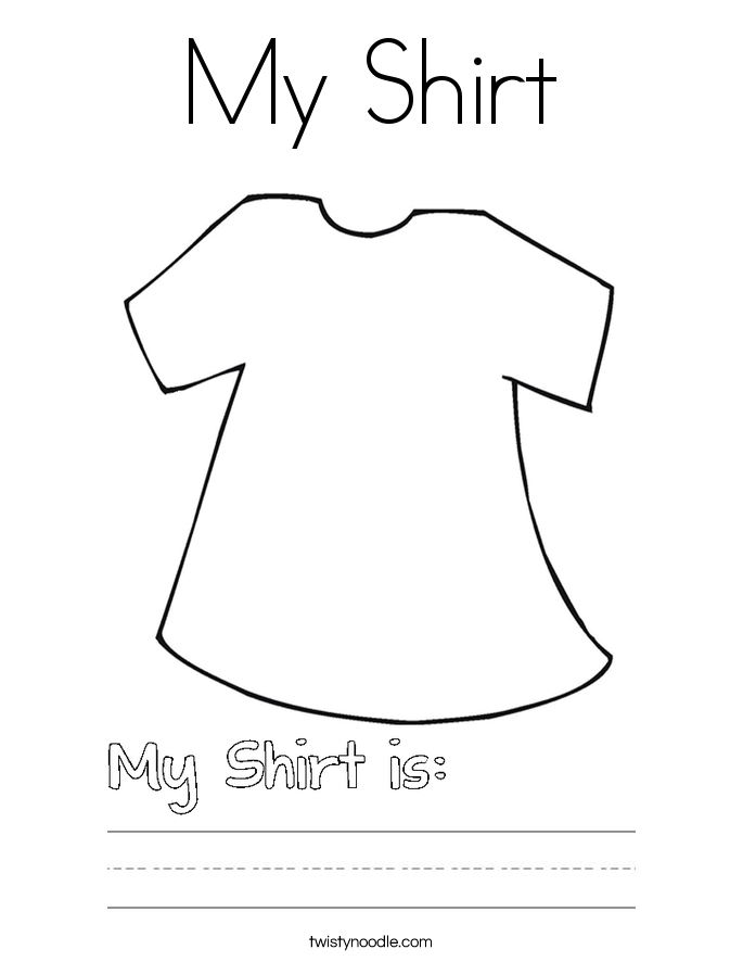 My Shirt Coloring Page