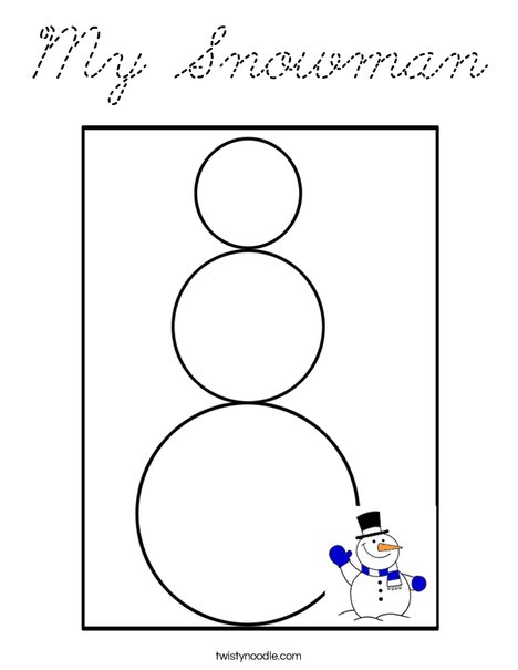 My Snowman Coloring Page
