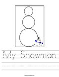 My Snowman Worksheet