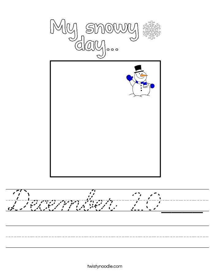 December 20____ Worksheet