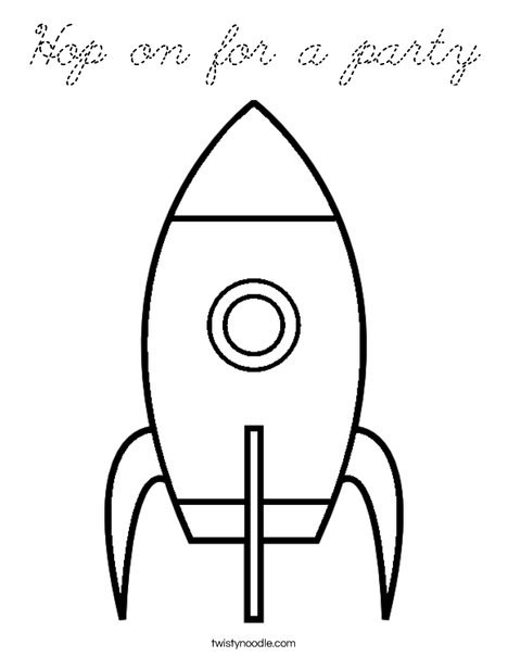My Space Party Coloring Page