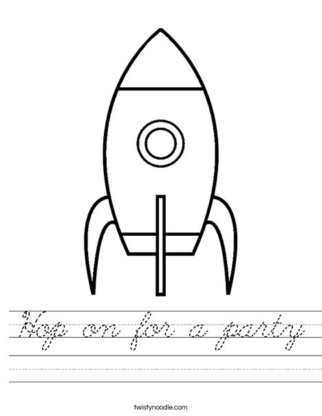 My Space Party Worksheet