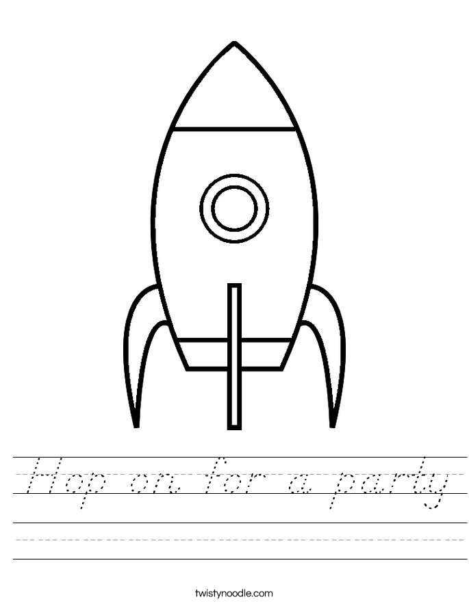 Hop on for a party Worksheet