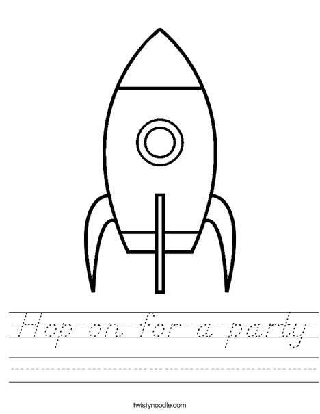 My Space Party Worksheet