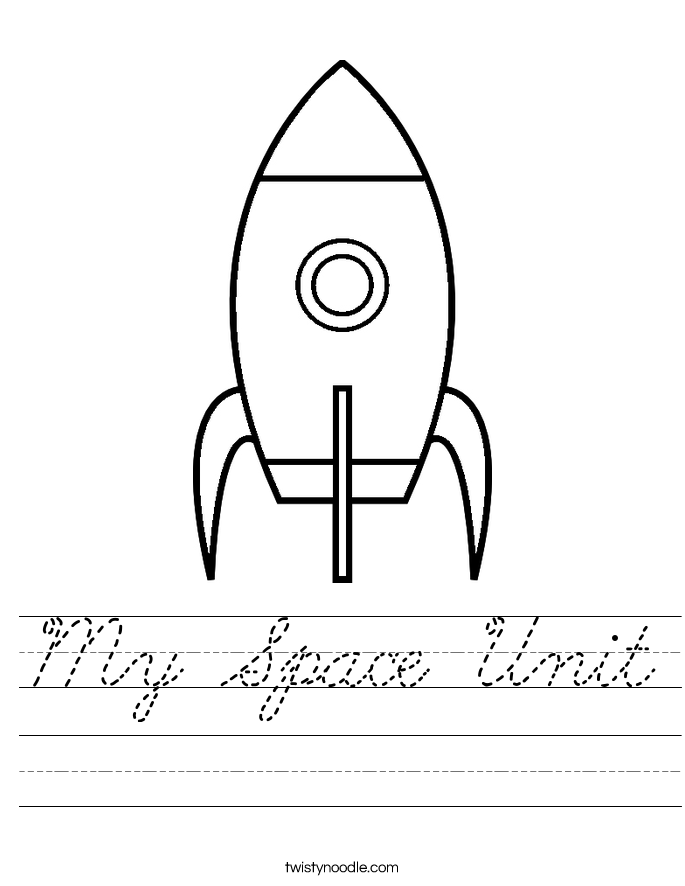 My Space Unit Worksheet