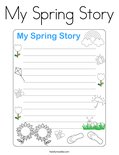 My Spring Story Coloring Page