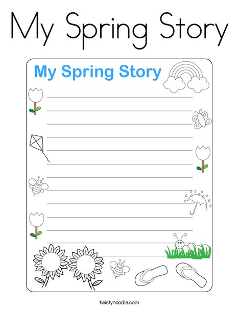My Spring Story Coloring Page