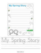My Spring Story Handwriting Sheet