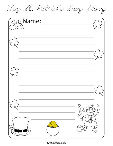 My St. Patrick's Day Story Coloring Page