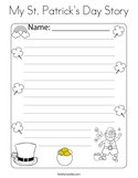My St Patrick's Day Story Coloring Page