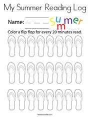 My Summer Reading Log Coloring Page