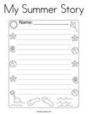 My Summer Story Coloring Page