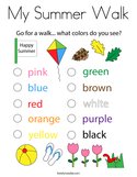 My Summer Walk Coloring Page