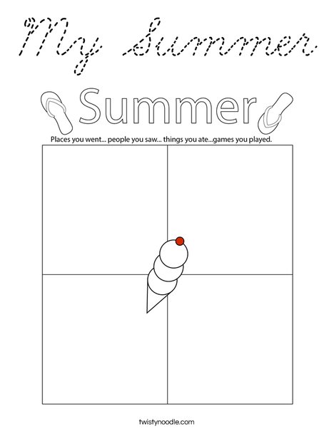My Summer Coloring Page