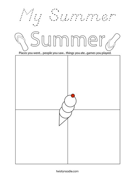 My Summer Coloring Page