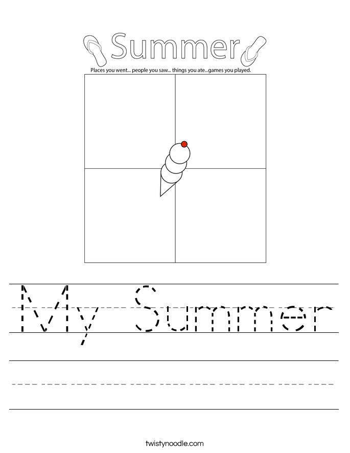 My Summer Worksheet