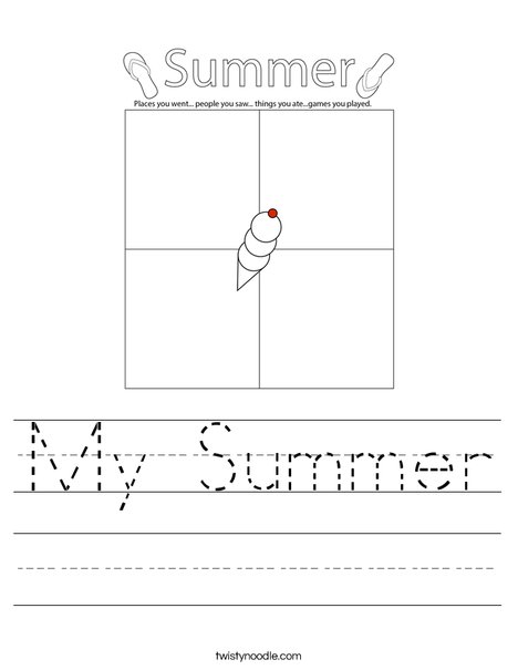 My Summer Worksheet