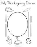 My Thanksgiving Dinner Coloring Page