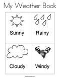 My Weather Book Coloring Page