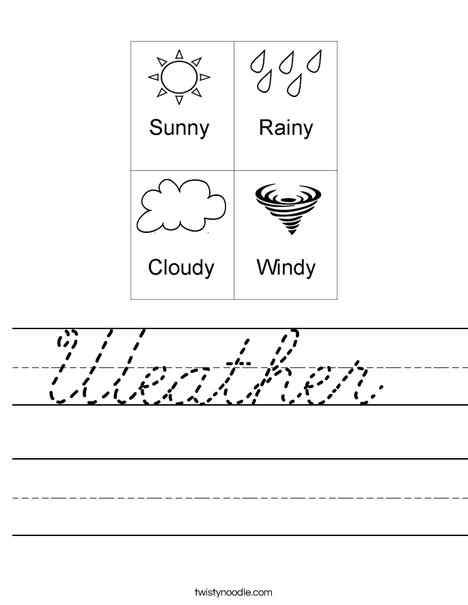 My Weather Book Worksheet