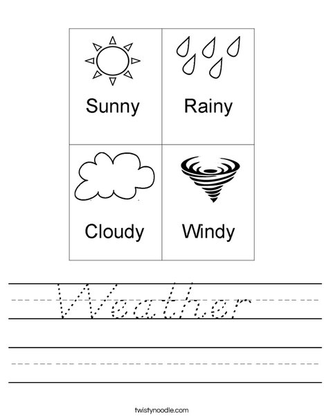 My Weather Book Worksheet
