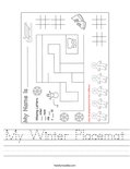 My Winter Placemat Worksheet