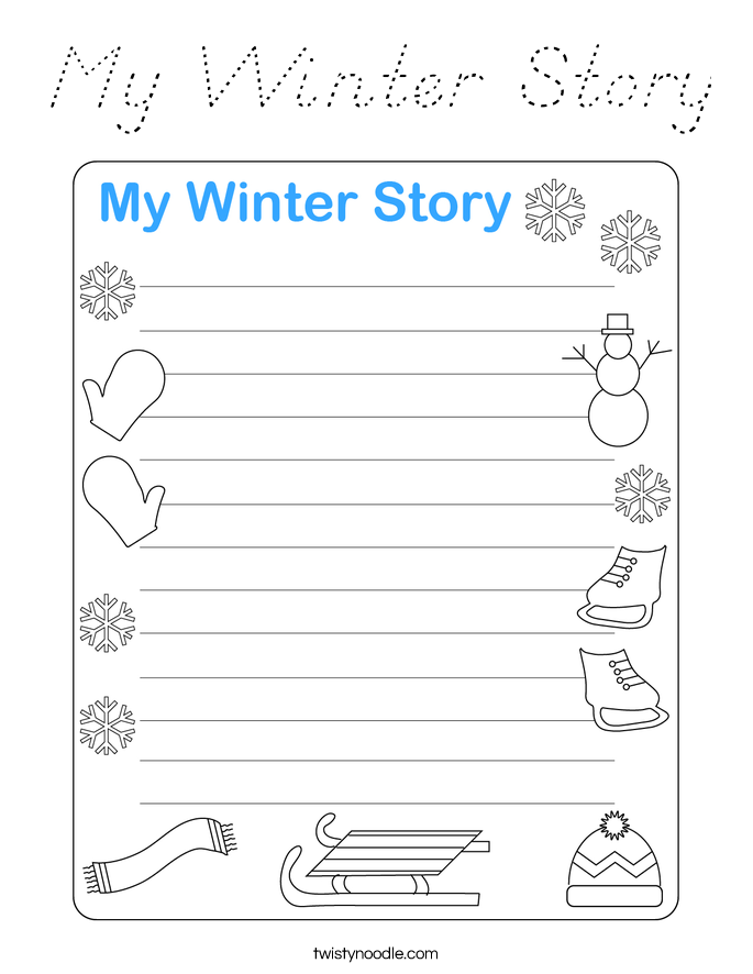 My Winter Story Coloring Page