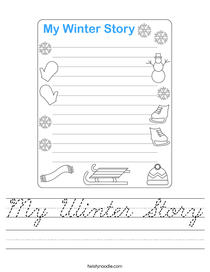 My Winter Story Worksheet