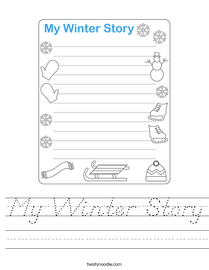 My Winter Story Worksheet