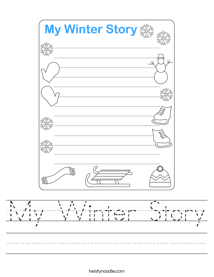 My Winter Story Worksheet