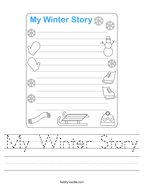 My Winter Story Handwriting Sheet
