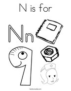 N is for Coloring Page