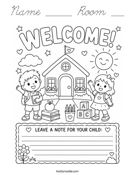 Name ______ Room ___ Coloring Page
