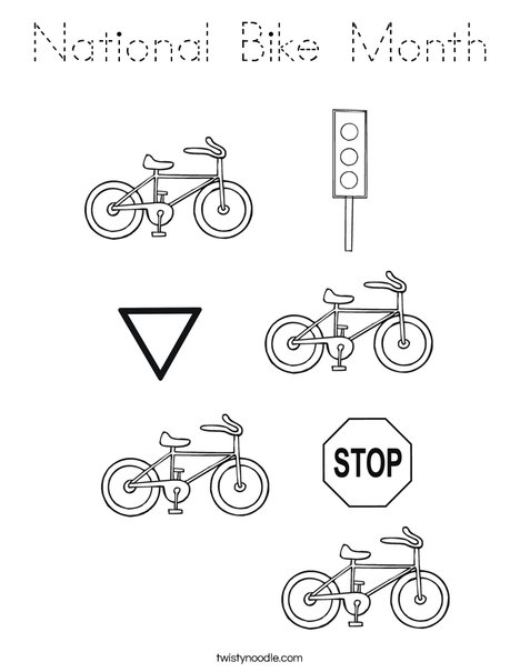 National Bike Month Coloring Page