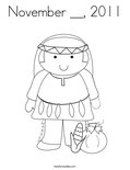 November __, 2011 Coloring Page