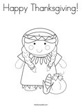 Happy Thanksgiving! Coloring Page