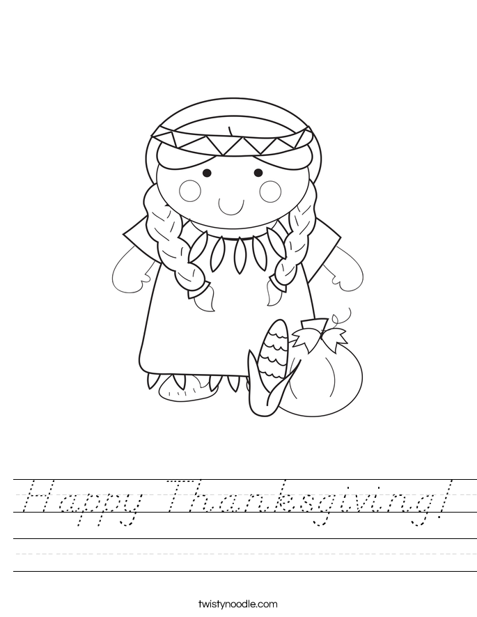 Happy Thanksgiving! Worksheet