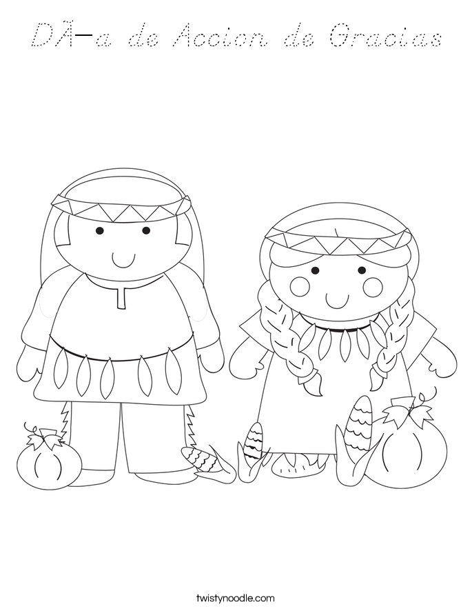 Día de Accion de Gracias Coloring Page