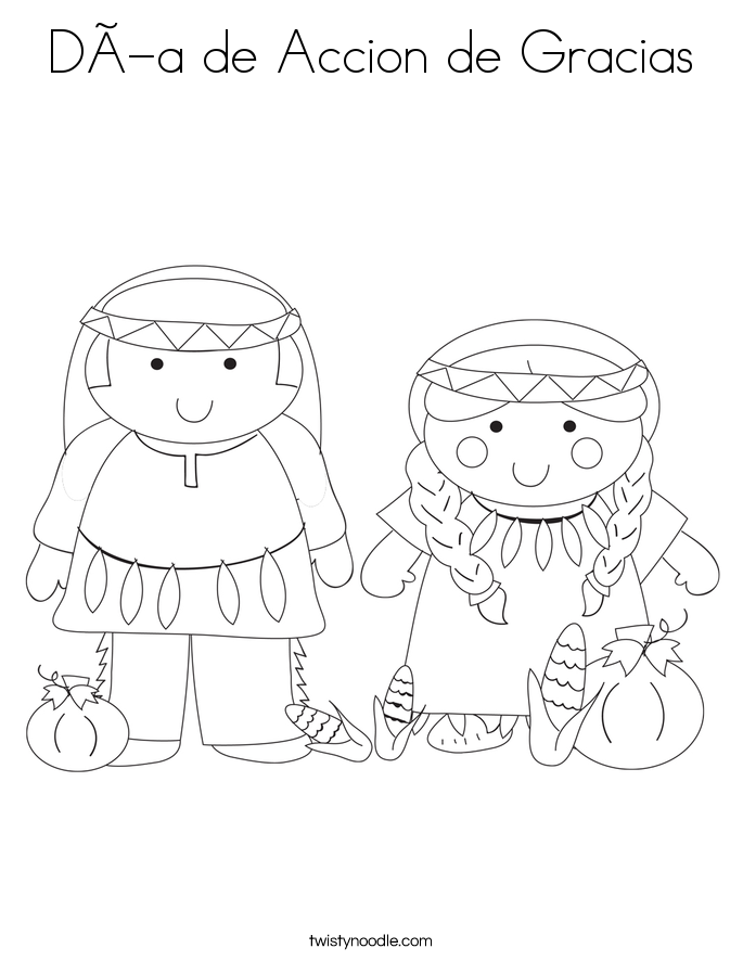 Día de Accion de Gracias Coloring Page