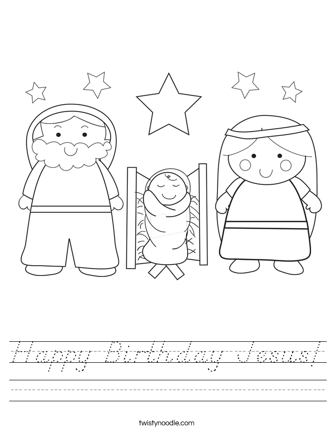 Happy Birthday Jesus! Worksheet