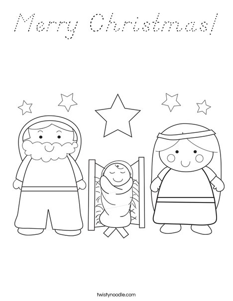 Nativity Coloring Page