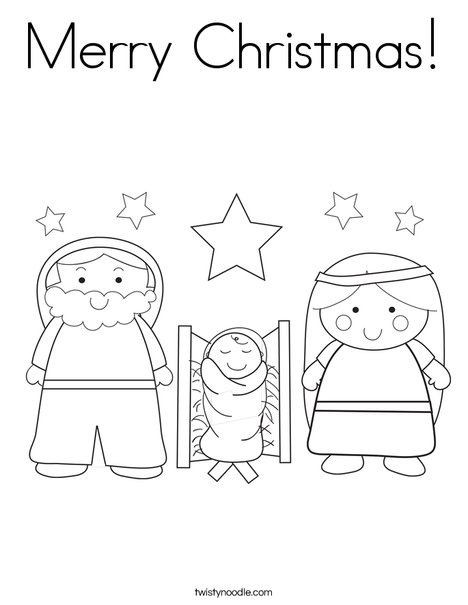 Nativity Coloring Page
