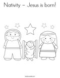 Nativity - Jesus is born! Coloring Page