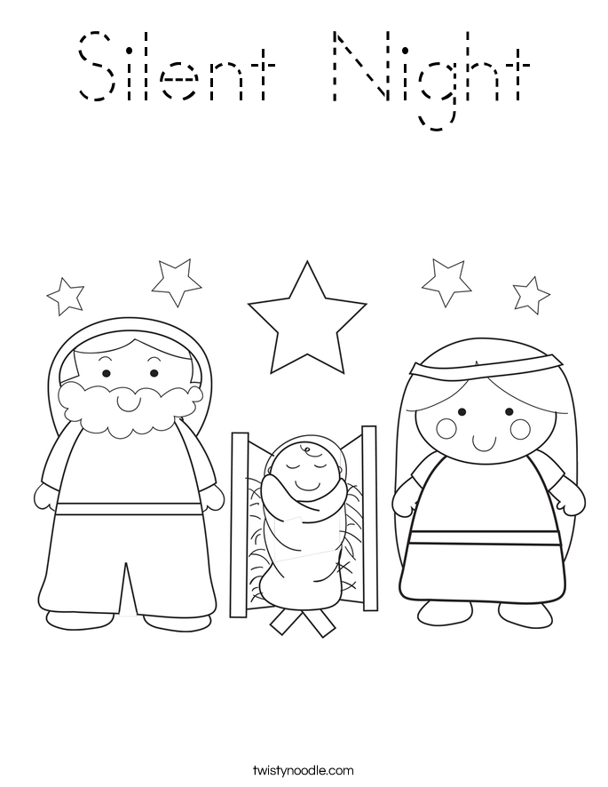 Silent Night Coloring Page