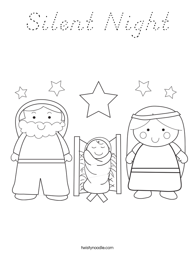 Silent Night Coloring Page