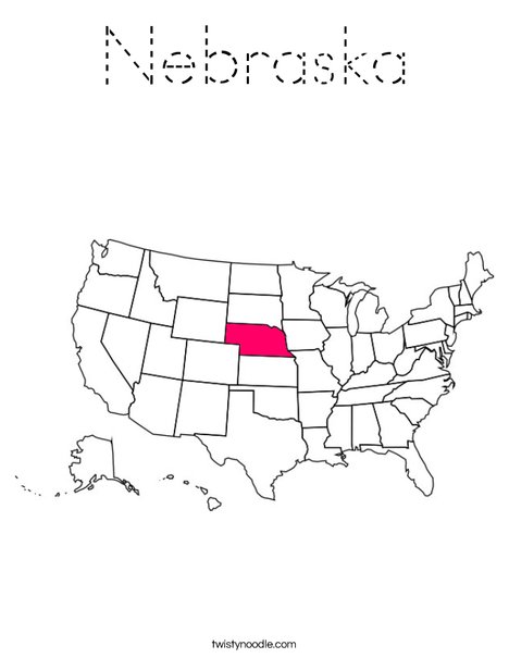 Nebraska Coloring Page